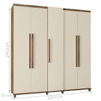 Roupeiro 5 Portas Com Sapateira Vanda Freijó Off White - 4