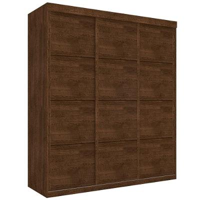 Guarda Roupa Casal Veneza 3 Portas de Correr 3 Gavetas Malbec MDP