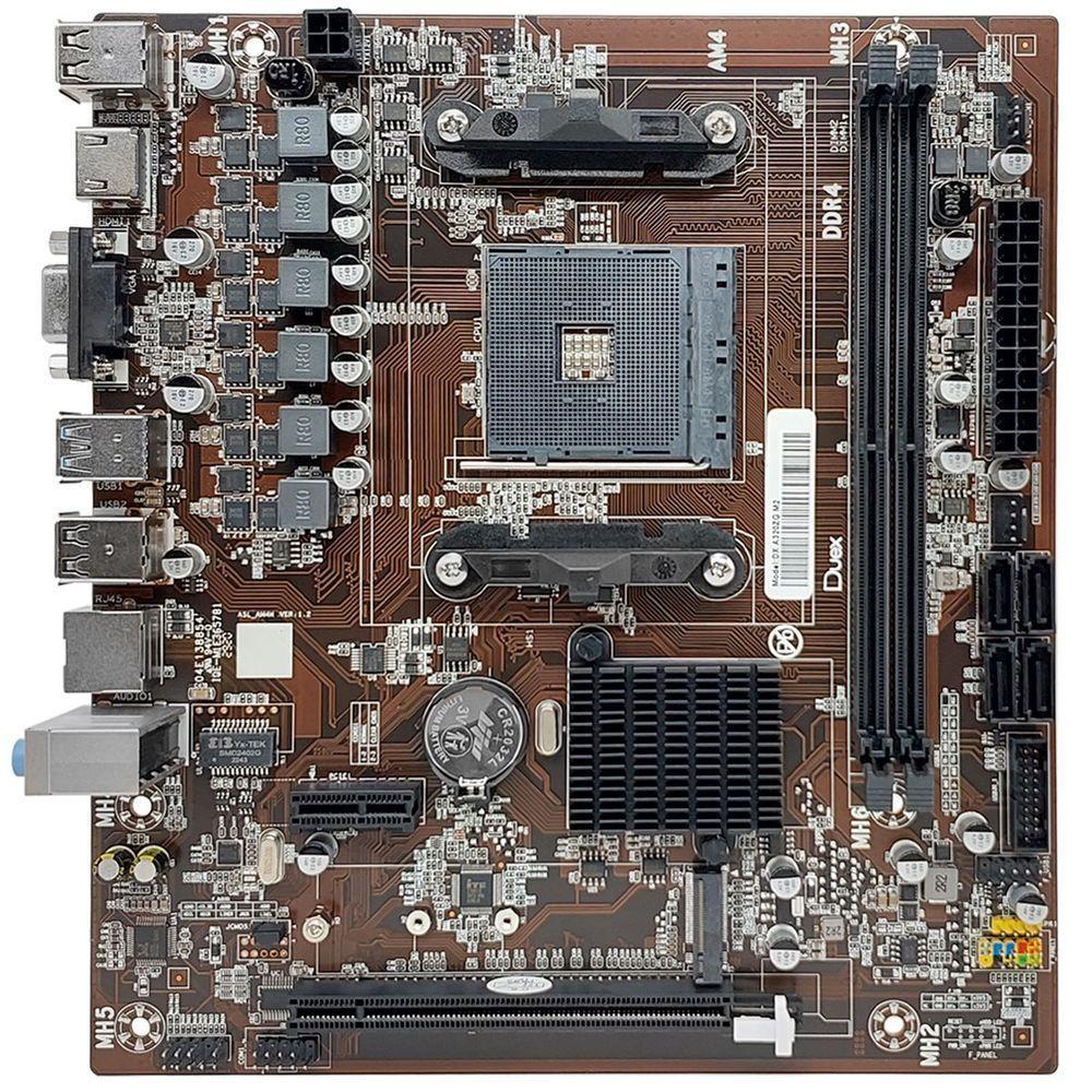 Placa Mãe Duex Dx A320zg M2, Amd Am4, Ddr4, Micro Atx - 5