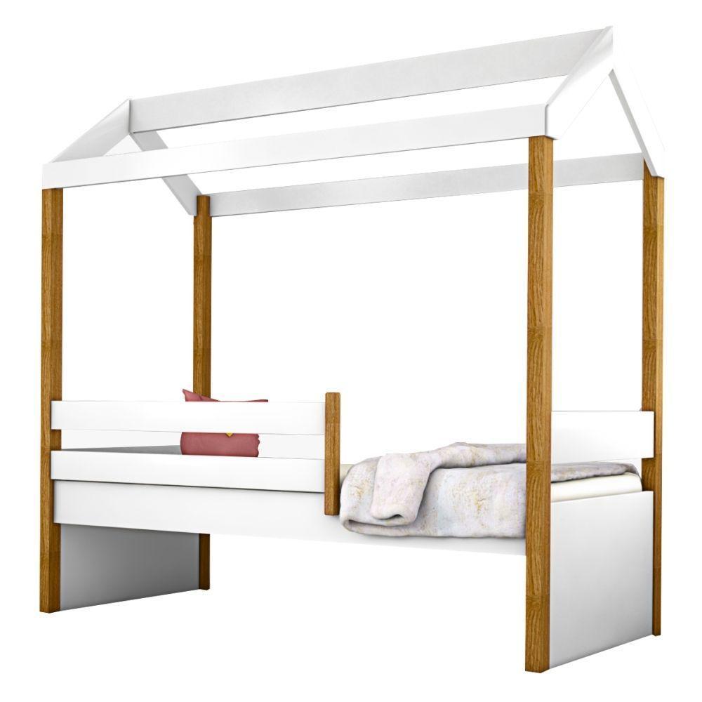 Cama Montessori Cabana Solteiro Com Colchão - 1
