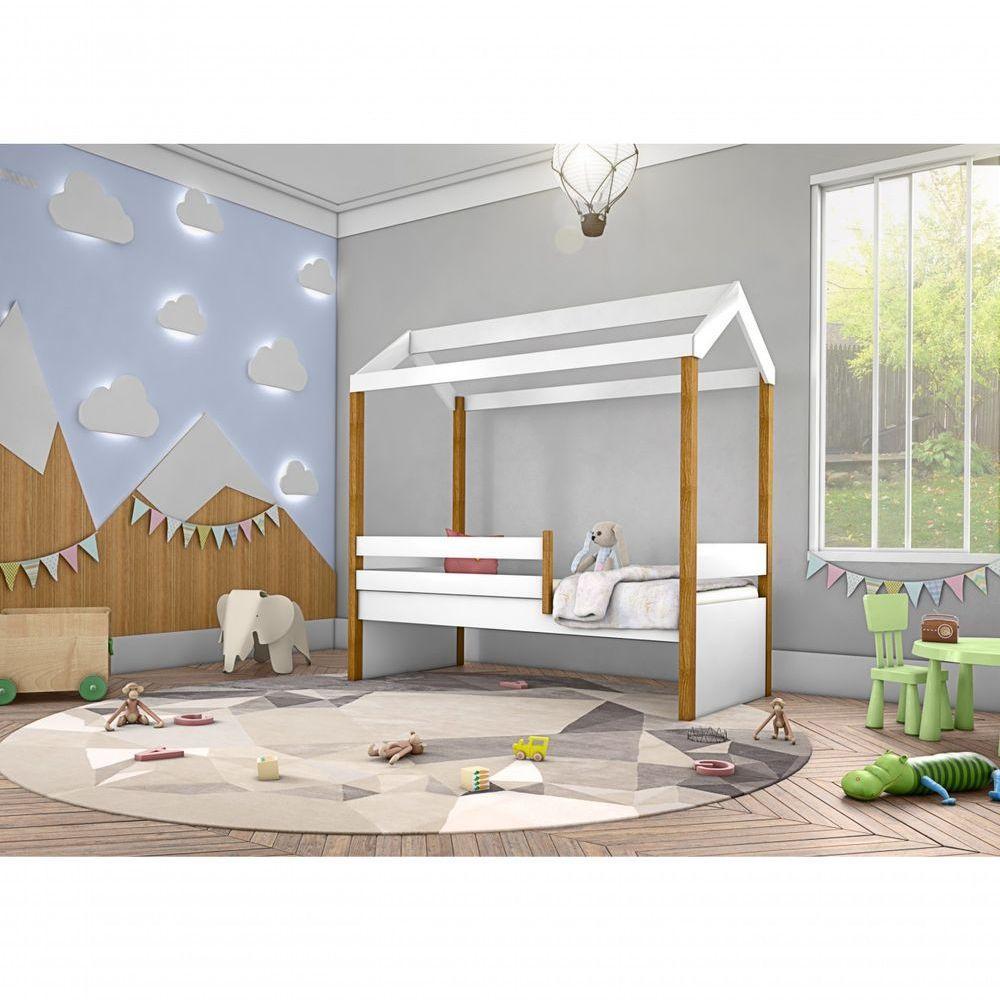 Cama Montessori Cabana Solteiro Com Colchão - 3