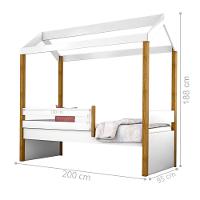 Cama Montessori Cabana Solteiro Com Colchão - 4