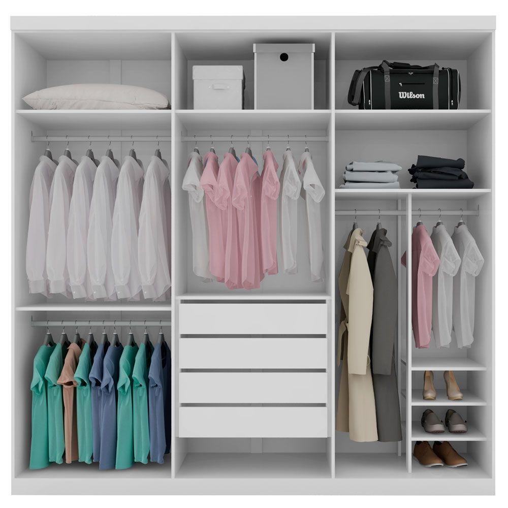 Roupeiro Gold 6 Portas Branco - 4