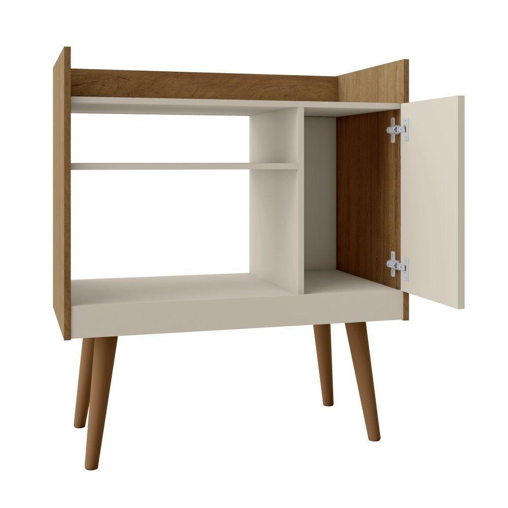 Buffet Mesinha Coffee Com Porta Phill Cinamomo/Off-White - 3
