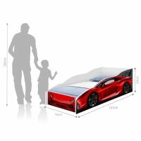 Mini Cama Carro Vermelho Com Colchão - 1