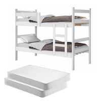 Beliche Infantil Lorena Branco Com Colchões - 1