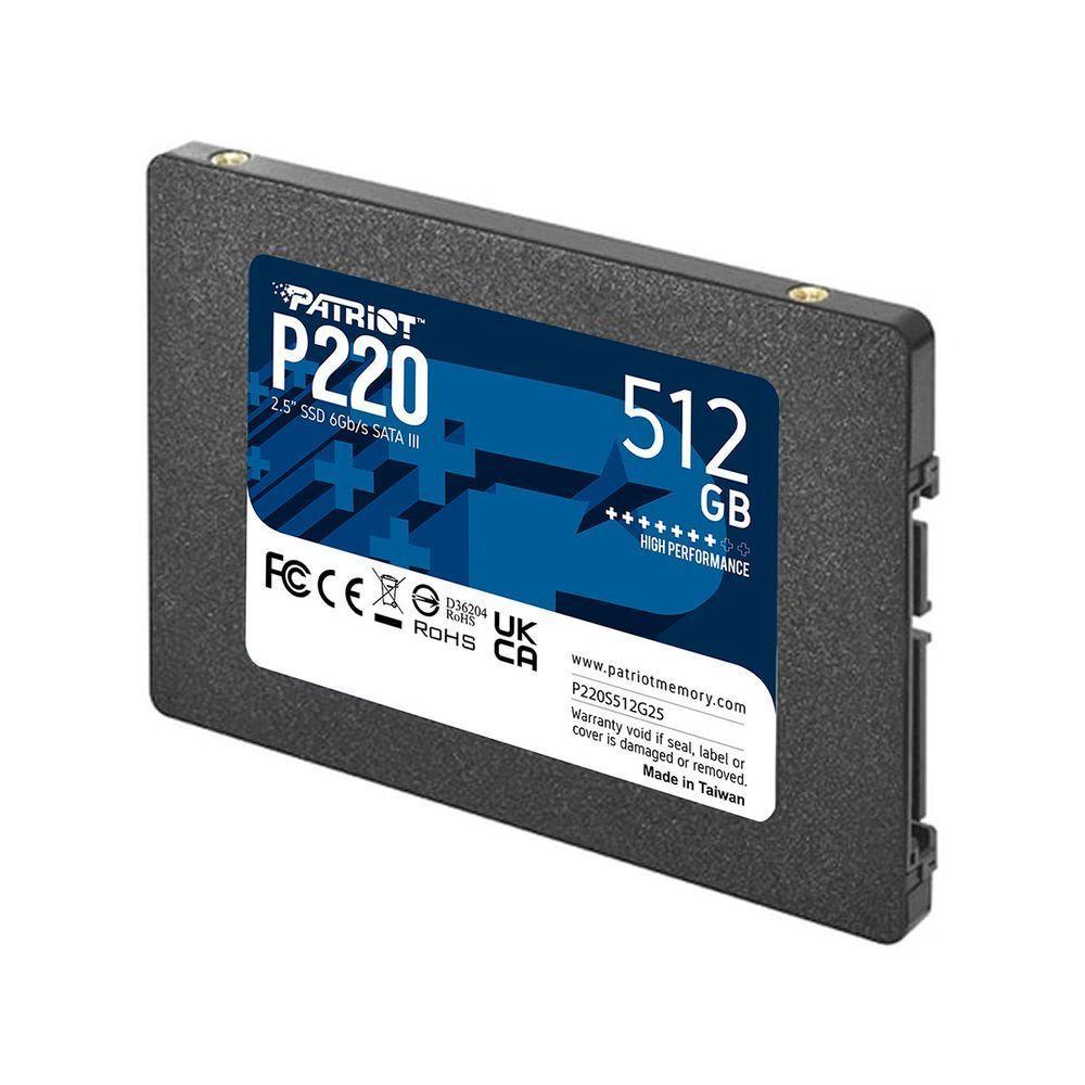 Ssd 512gb Patriot P210, 2.5" Sata Iii 6gb/s, Leitura 520mb/s, Gravação 430mb/s - P210s512g25 - 4