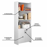 Conjunto Escritório 2 Peças Com Mesa De Canto Em L E Armário - 3
