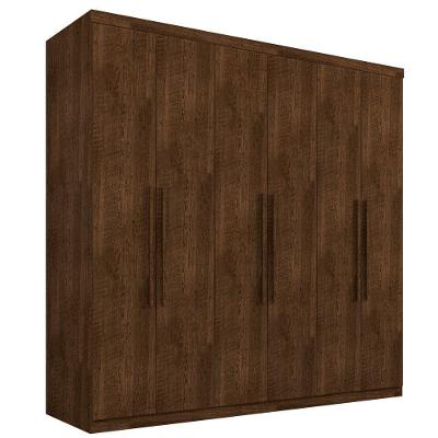 Guarda Roupa Casal Singapura Paris 6 Portas de Bater 4 Gavetas Malbec MDF Framar Móveis