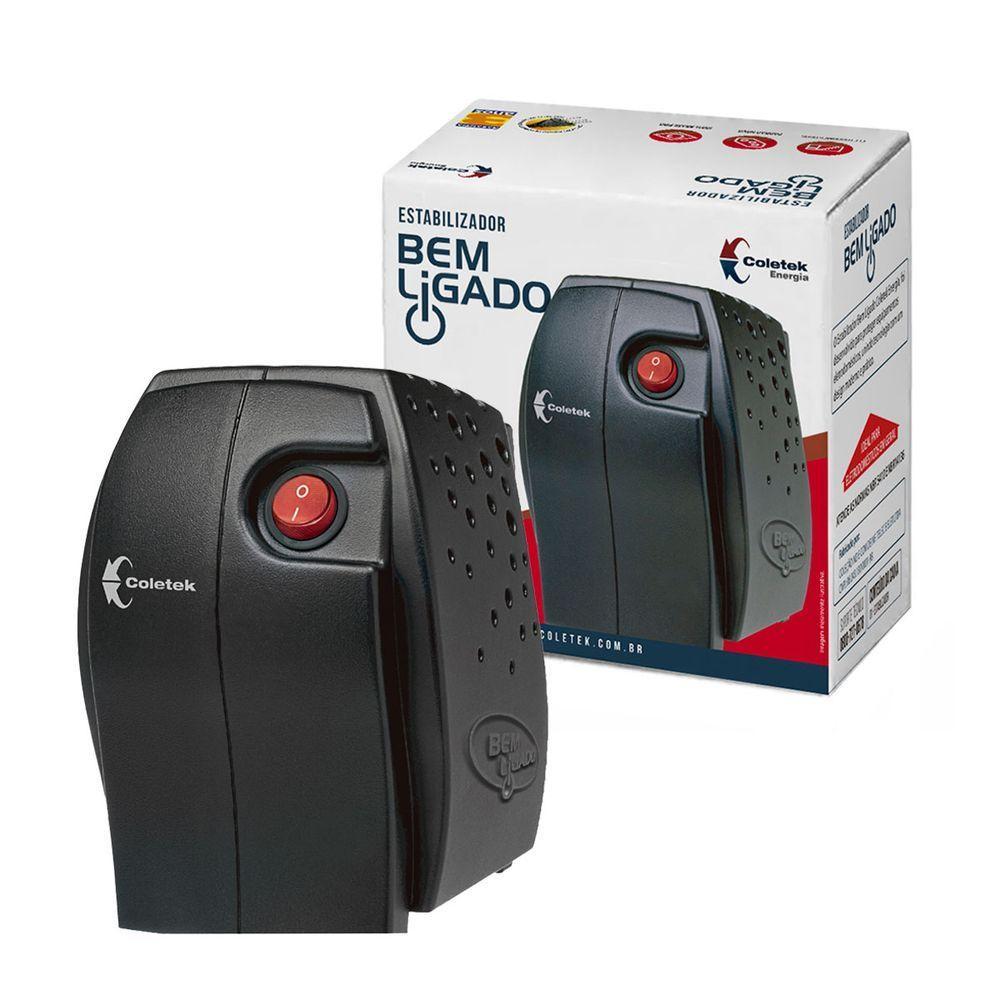 Estabilizador 300va Coletek, Monovolt 115v, 4 Tomadas, Preto - Es-300va-m - 2