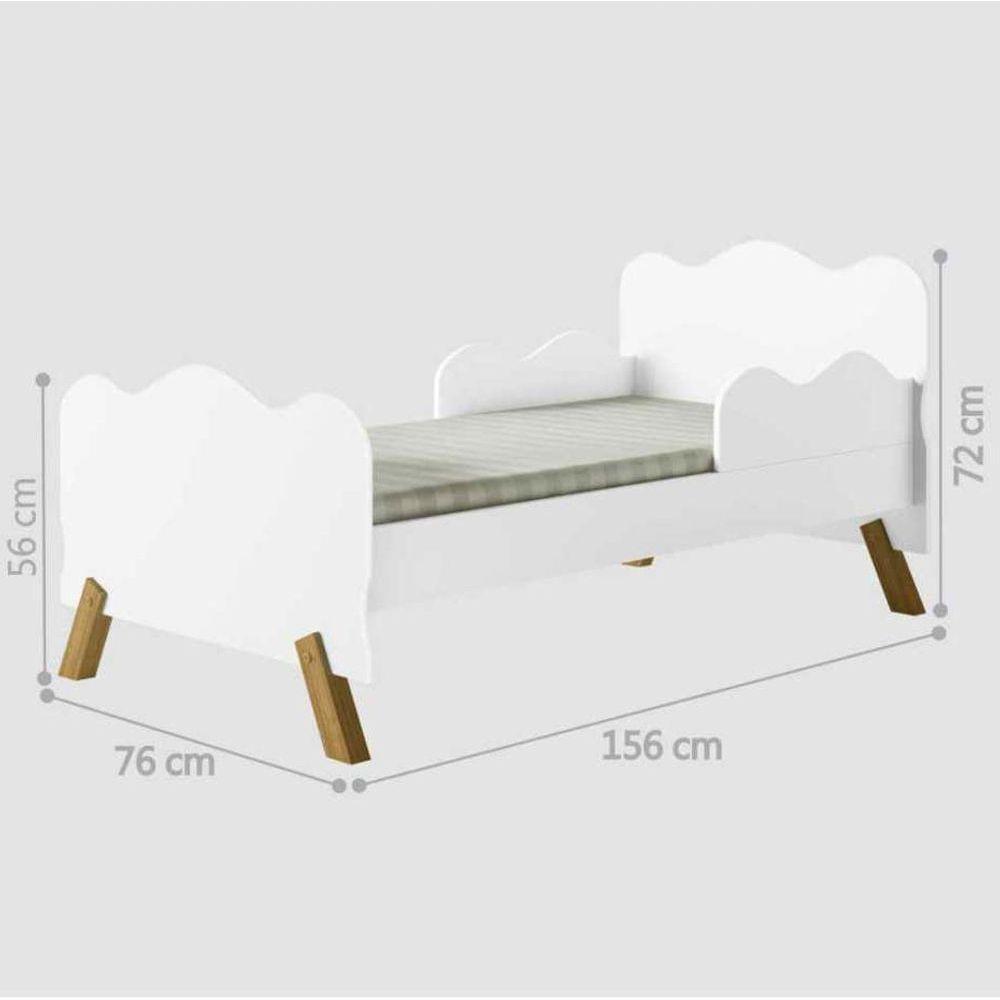 Mini Cama Angel Branca Com Colchão - 3