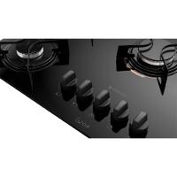Cooktop 5 Bocas Preto Com Mesa De Vidro Atlas U Top Preto Bivolt