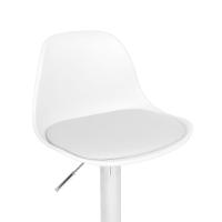 Banqueta Alta Base Giratória Com Encosto Leda - Branco - 3