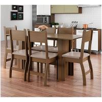 Conjunto Mesa De Jantar 6 Lugares Milano Carvalho Com Savana - 4