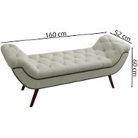 Puff Recamier 160 Cm Pes Palito Venez Linho Sl 76 Peer Sl 76