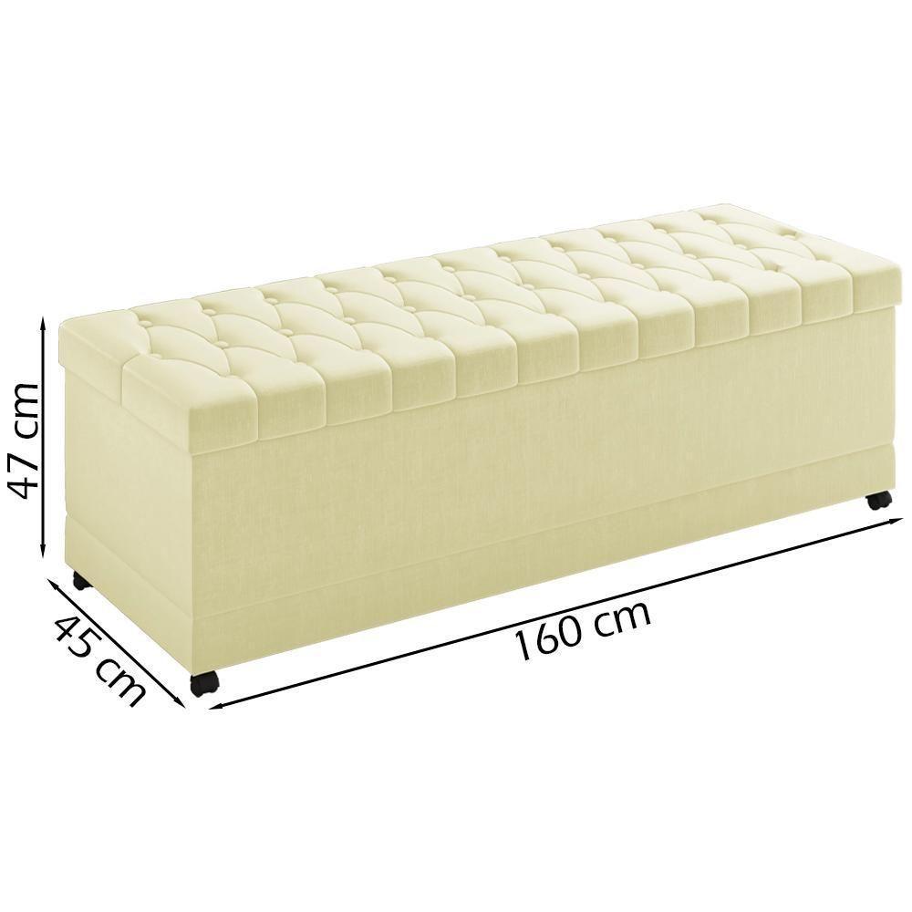 Recamier Calçadeira Bau 160 Cm Rodizios Madi Corano Tcs 350 Peer Tcs 350 - 8