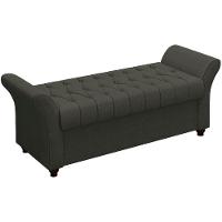 Recamier Calçadeira Bau 160 Cm Pes Mdf Ogeo Linho Sl 74 Peer Sl 74 - 1