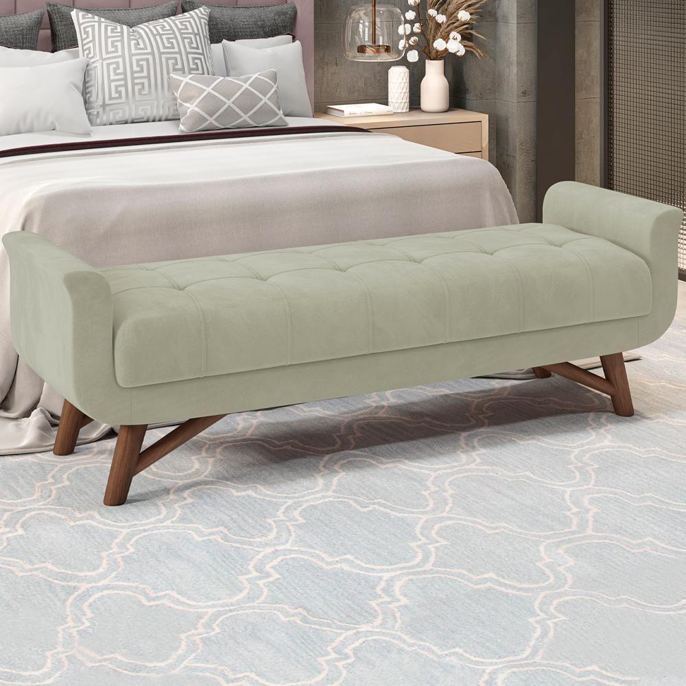 Puff Recamier 160 Cm Pes Madeira Leville Veludo Sl 940 Peer Sl 940 - 2