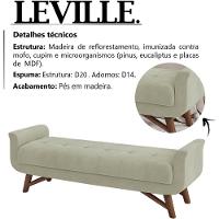 Puff Recamier 160 Cm Pes Madeira Leville Veludo Sl 940 Peer Sl 940