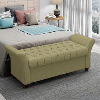 Recamier Calçadeira Bau 160 Cm Pes Mdf Ogeo Linho Sl 75 Peer Sl 75 - 9