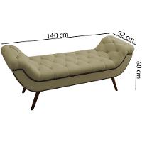 Puff Recamier 140 Cm Pes Palito Venez Linho Sl 75 Peer Sl 75 - 6