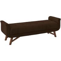 Puff Recamier 160 Cm Pes Madeira Leville Veludo Sl 942 Peer Sl 942 - 1