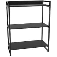 Estante Multiuso 3 Prateleiras Escritório Estilo Industrial Form C01 104X80 Cm Preto Onix - 2