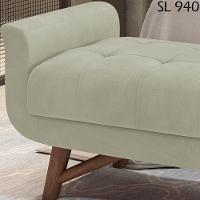 Puff Recamier 140 Cm Pes Madeira Leville Veludo Sl 940 Peer Sl 940 - 7