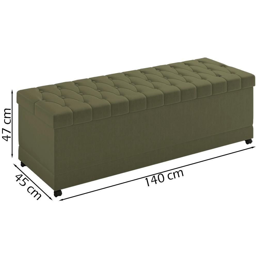 Recamier Calçadeira Bau 140 Cm Rodizios Madi Corano Tcs 357 Peer Tcs 357 - 2