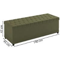 Recamier Calçadeira Bau 140 Cm Rodizios Madi Corano Tcs 357 Peer Tcs 357 - 2