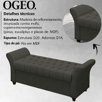 Recamier Calçadeira Bau 140 Cm Pes Mdf Ogeo Linho Sl 74 Peer Sl 74 - 7