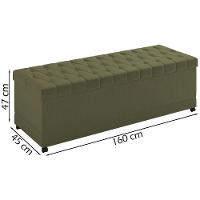 Recamier Calçadeira Bau 160 Cm Rodizios Madi Corano Tcs 357 Peer Tcs 357 - 2