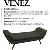 Puff Recamier 140 Cm Pes Palito Venez Linho Sl 74 Peer Sl 74 - 2