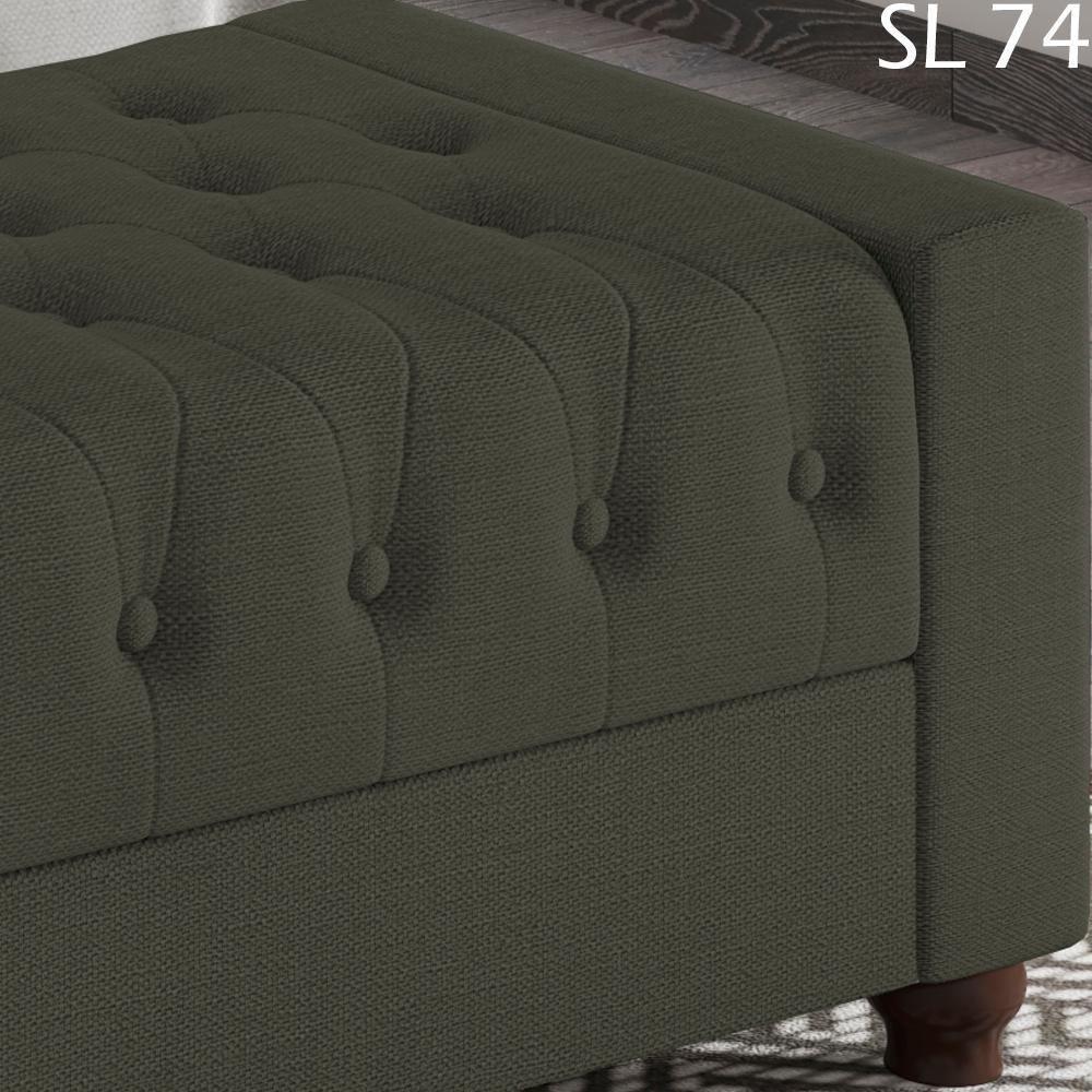 Recamier Calçadeira Bau 160 Cm Pes Mdf Parri Linho Sl 74 Peer Sl 74 - 7