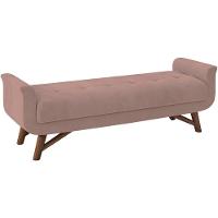 Puff Recamier 140 Cm Pes Madeira Leville Veludo Sl 949 Peer Sl 949 - 1