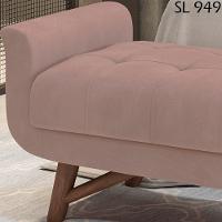 Puff Recamier 140 Cm Pes Madeira Leville Veludo Sl 949 Peer Sl 949