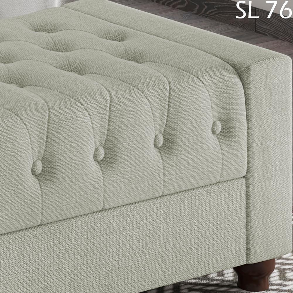 Recamier Calçadeira Bau 140 Cm Pes Mdf Parri Linho Sl 76 Peer Sl 76 - 5