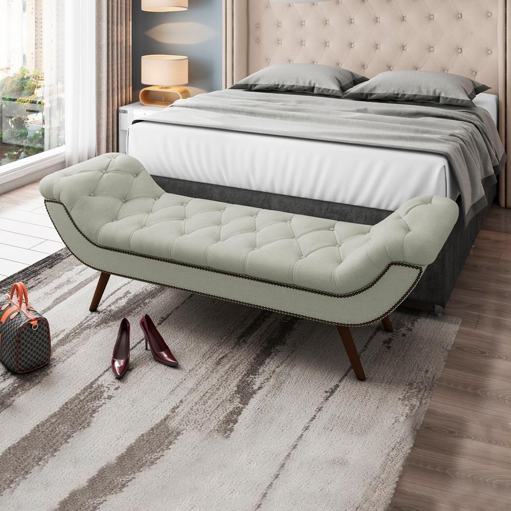 Puff Recamier 140 Cm Pes Palito Venez Linho Sl 76 Peer Sl 76 - 4