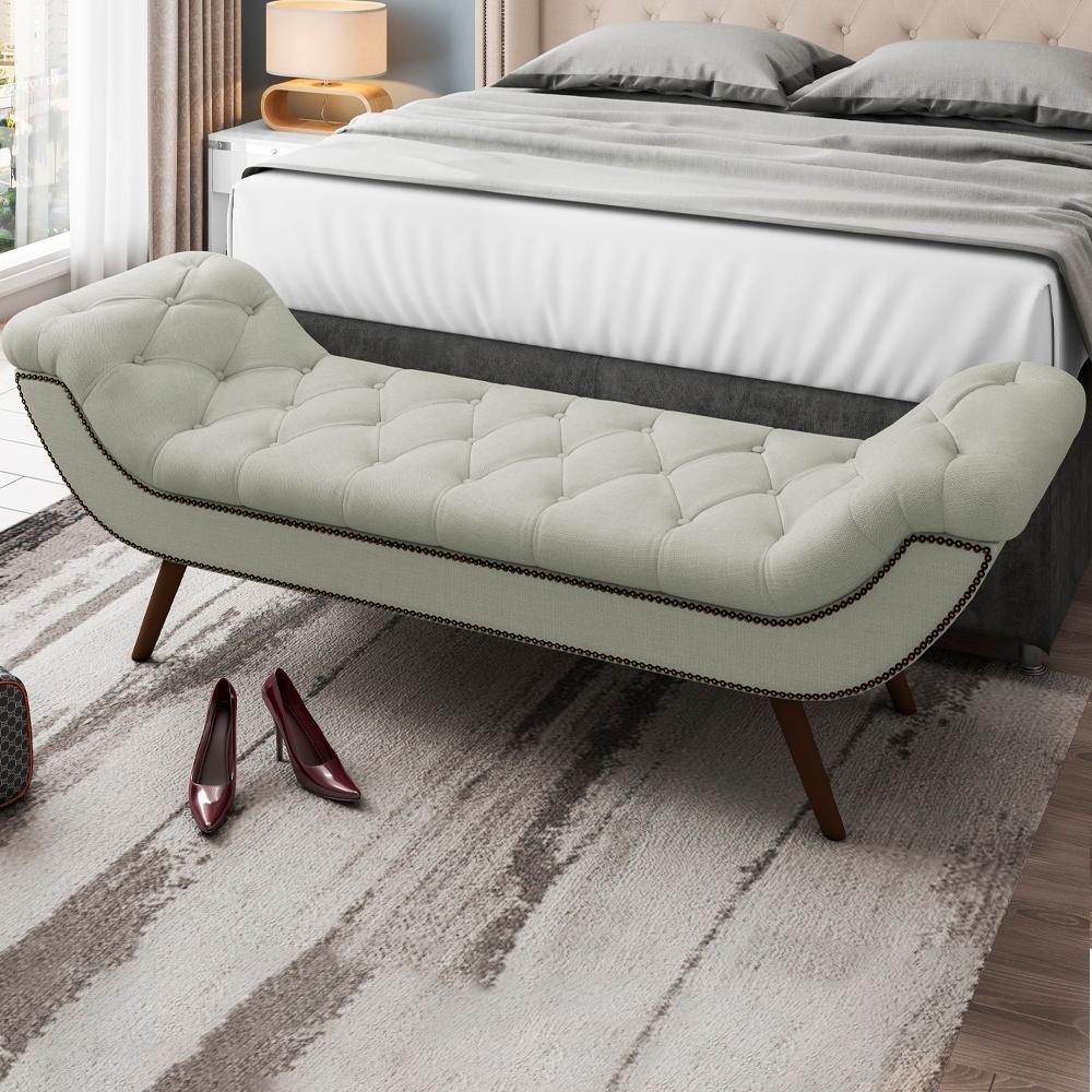 Puff Recamier 140 Cm Pes Palito Venez Linho Sl 76 Peer Sl 76 - 6