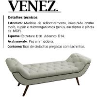 Puff Recamier 140 Cm Pes Palito Venez Linho Sl 76 Peer Sl 76 - 7