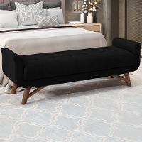 Puff Recamier 140 Cm Pes Madeira Leville Veludo Sl 944 Peer Sl 944 - 12