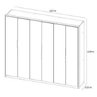 Guarda Roupa Casal 6 Portas Atrice Amendola Demartez Amendol - 6