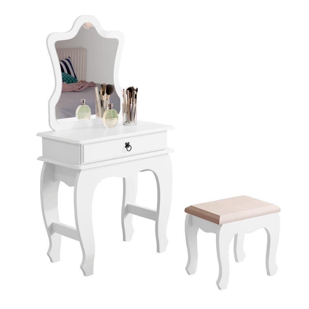 Penteadeira Infantil Laila Premium Com Banqueta Branco - 5