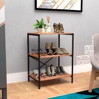 Sapateira Multiuso Industrial Neres Preto Com 3 Prateleiras - 2