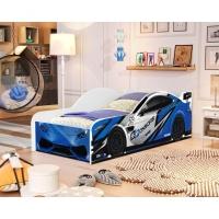 Cama Carro Solteiro Azul Full Com Colchão - 2