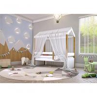 Cama Montessori Exclusiv Solteiro Com Colchão E Voal Branco - 2