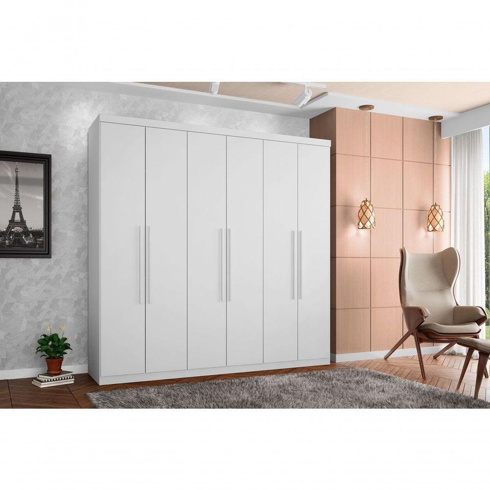 Roupeiro Gold 6 Portas Branco - 1