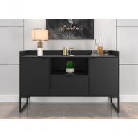 Conjunto Armário E Mesa Cassia Preto - 2