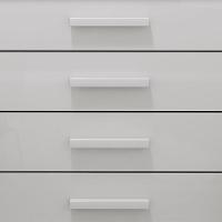 Cômoda De Madeira 4 Gavetas Branco Baião Lopas Branco - 3