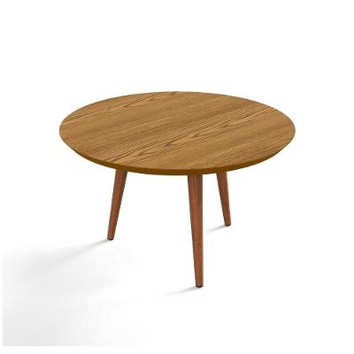 Mesa de Centro Luna Redonda MDF Cumarú Camarú Patrimar Móveis